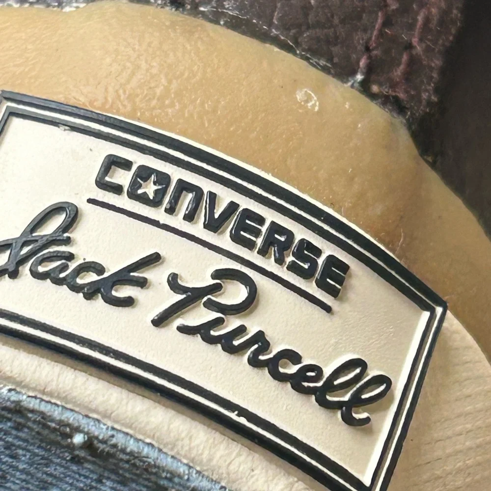 NWOT Converse Jack Purcell sneakers size 1. Brown w/tan accents. Waterproof.